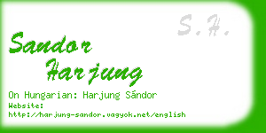 sandor harjung business card